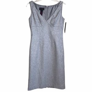 RALPH LAUREN Gray Midi Wool Blend Career Dress NWT